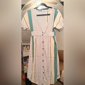 O'Neill Casual Gray and White Dress